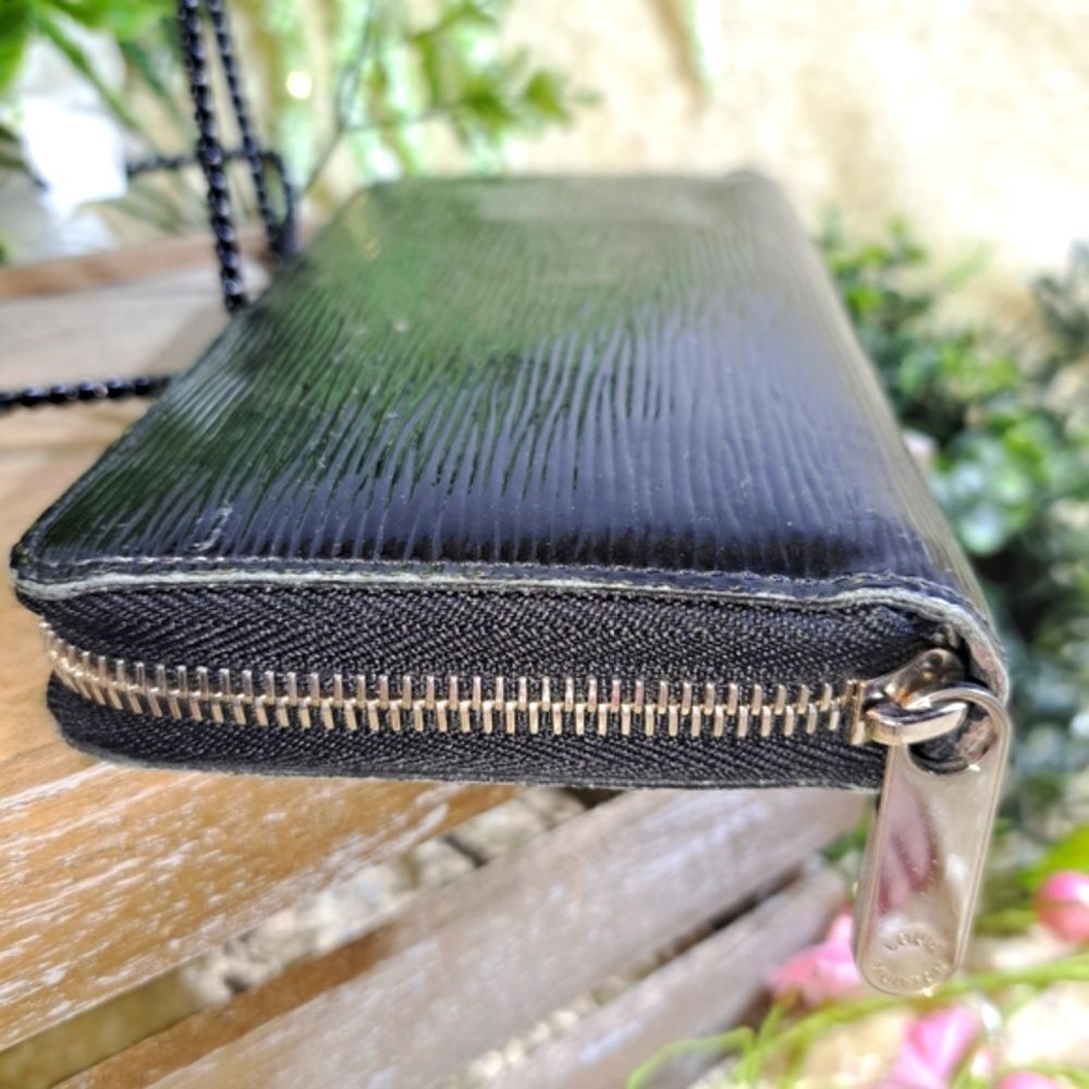 Louis Vuitton Full Zippy Electric Black Epi Wallet Authentic - Picture 5 of 12